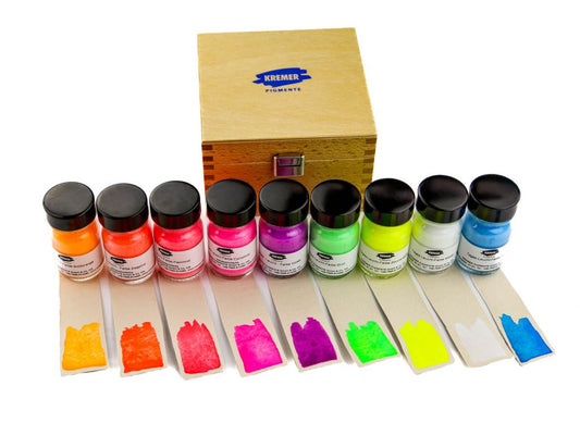 Set of 9: Fluorescent Pigment Selection