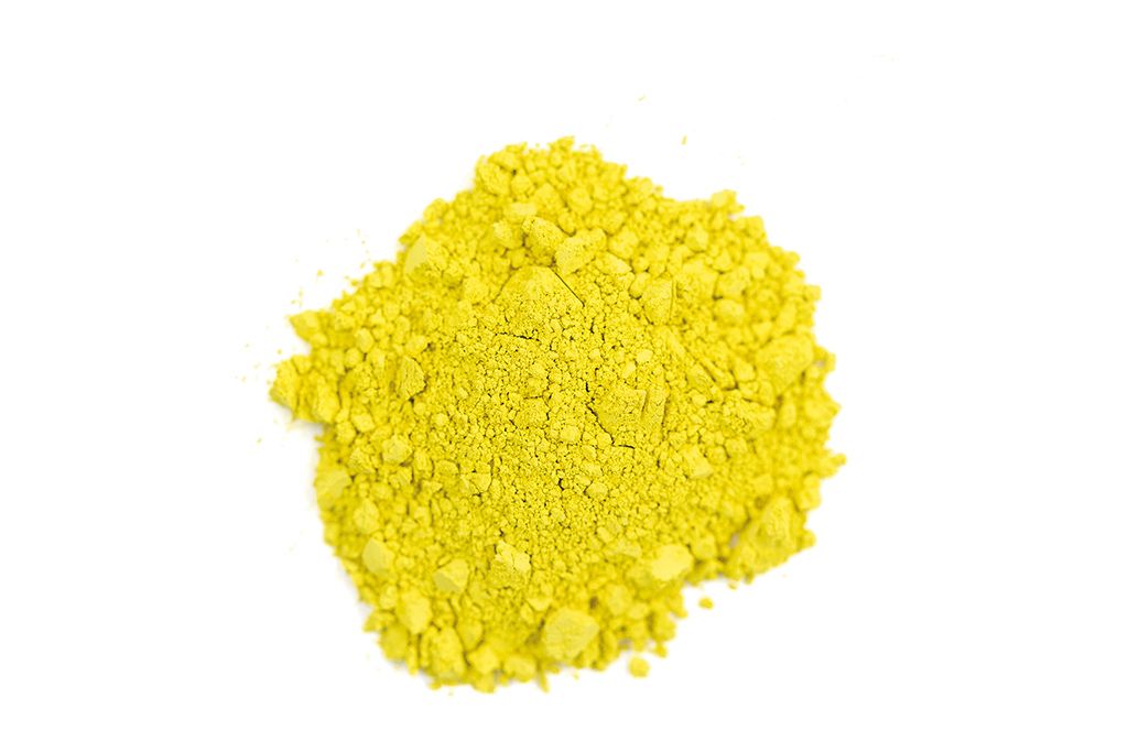 Jaune de nickel-titane, verdâtre