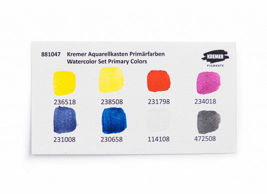 Kremer Watercolor Set Primary Colors