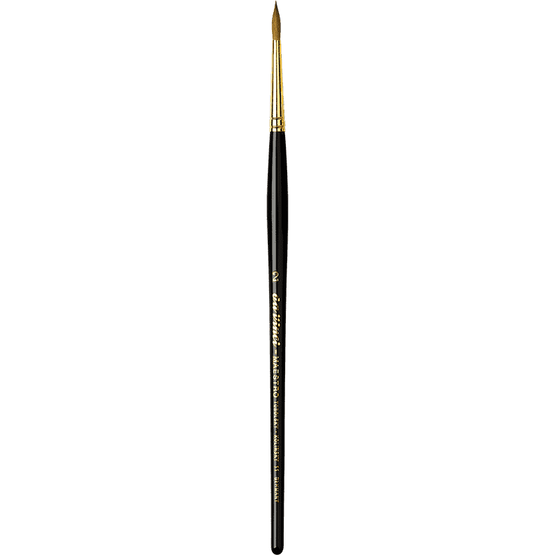 "MAESTRO" Selected Siberian Kolinsky Red Sable Round: Full Belly English shape, da Vinci Series 11