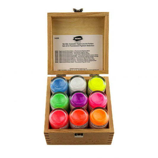 Set of 9: Fluorescent Pigment Selection