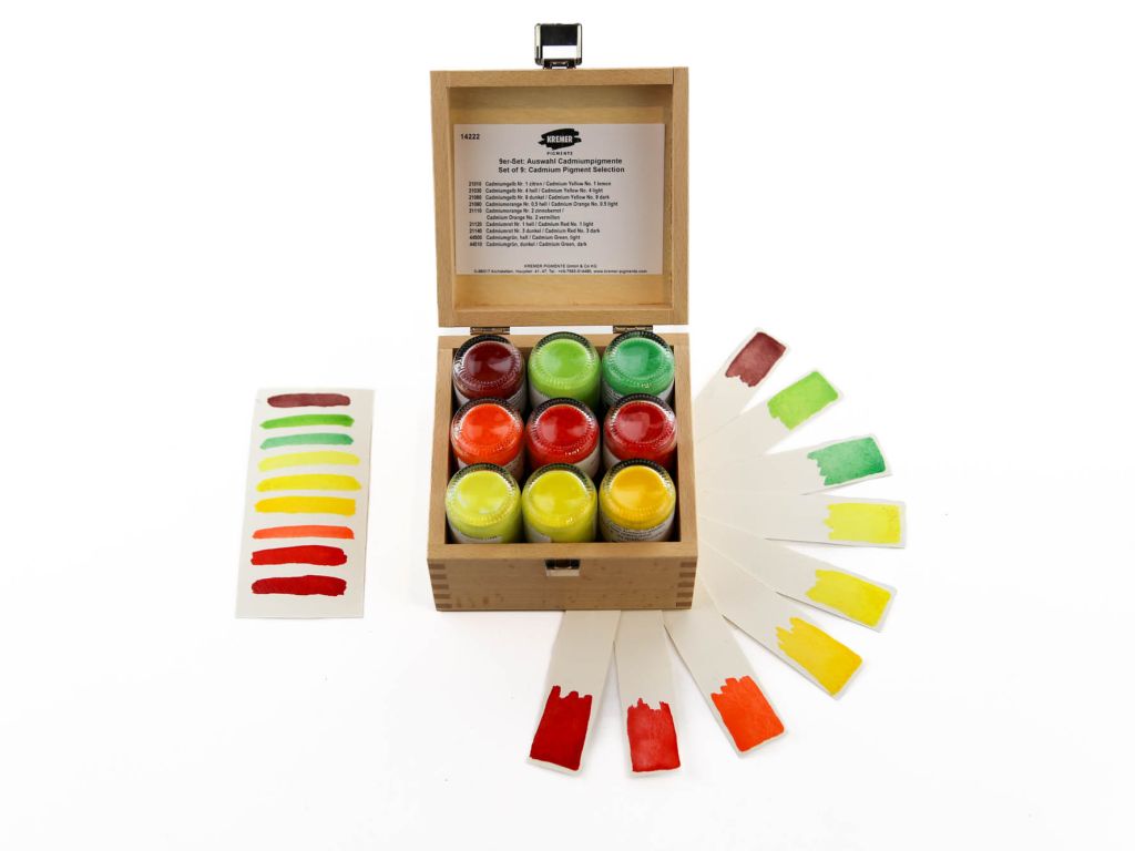Set of 9: Cadmium Pigment Selection