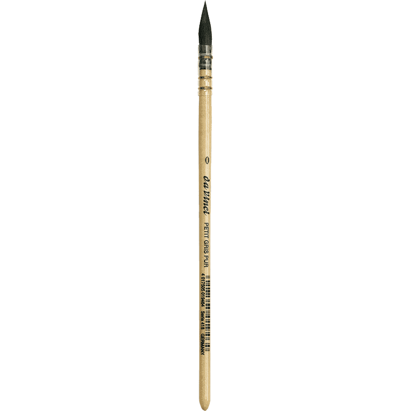 Petit Gris Pur Quill Watercolor Mop Squirrel Hair, da Vinci Series 418
