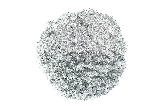 Silver Glitter, 0.6 x 0.6 mm