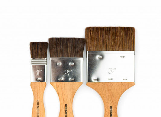 Flat Brush, Fine Ox Hair