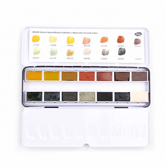 Kremer Watercolor Set Earth Colors