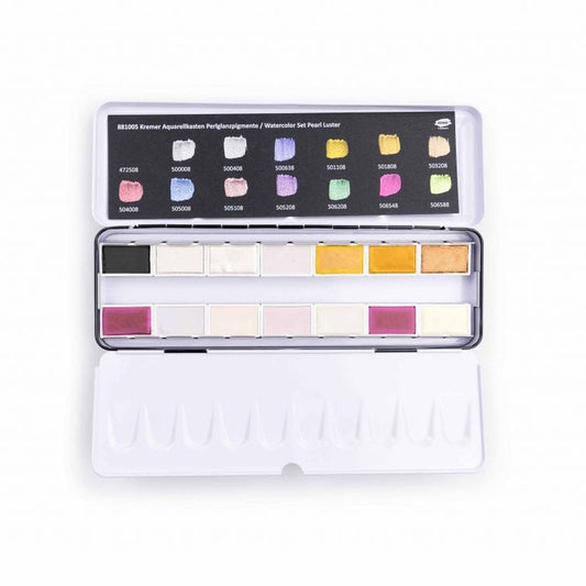 Kremer Watercolor Set: Pearl Luster, large