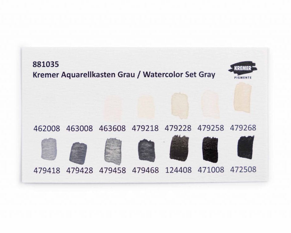 Kremer Watercolor Set: Gray
