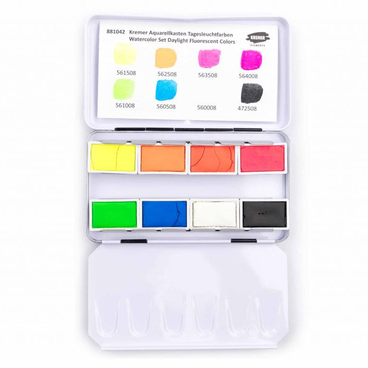 Kremer Watercolor Set: Fluorescent Colors