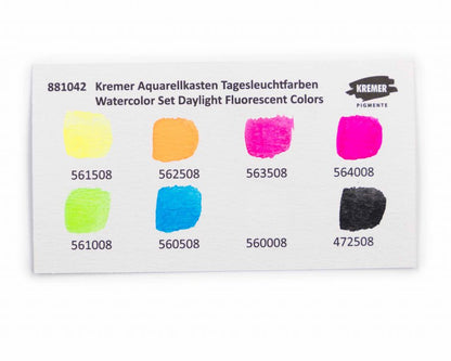 Kremer Watercolor Set: Fluorescent Colors