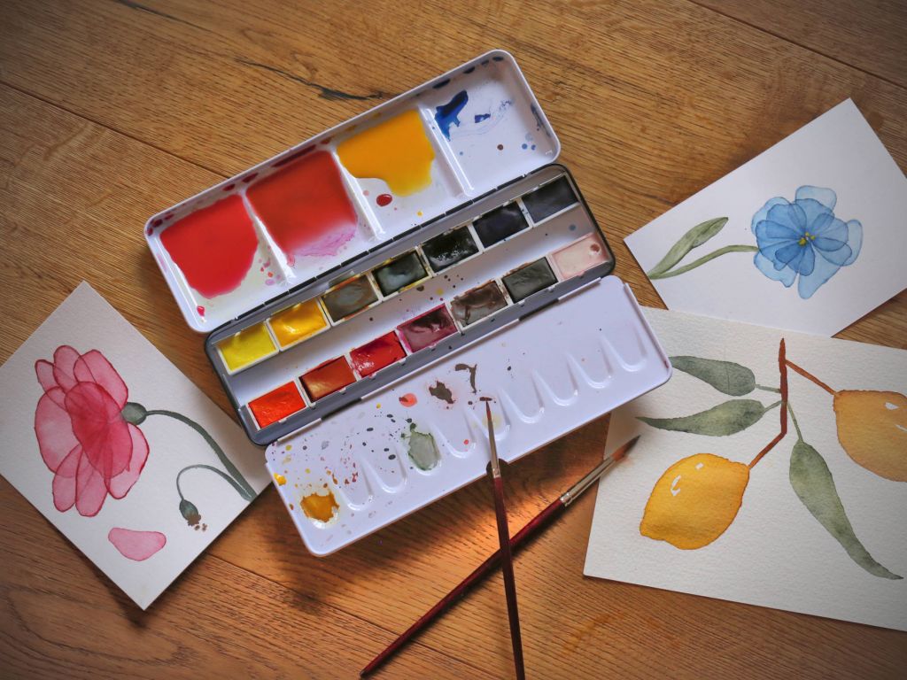 Kremer Watercolor Set Flora