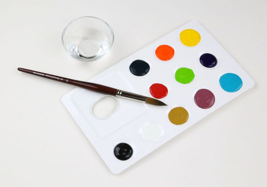 Palette, white enamelled