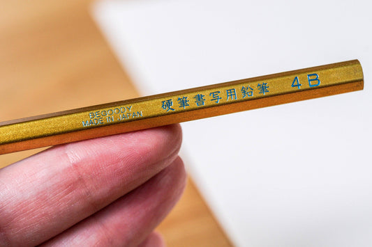 Calligraphy Pencil, 4B graphite, gold exterior