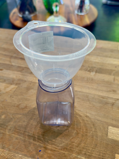 Polypropylene Plastic Funnel, 3 inch 8 oz capacity