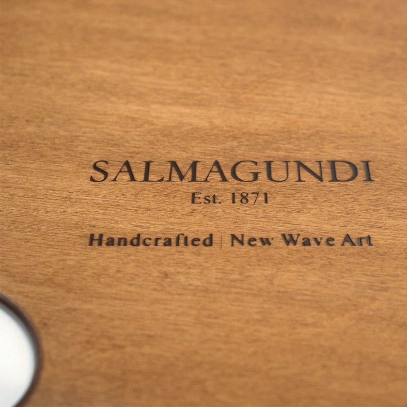 Salmagundi Traditional Palette, Natural Stain Wood (Held in Left Hand)